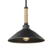 Golden Canada 3318-M NB - Golden Lighting Journey 1-light Pendant in Natural Black